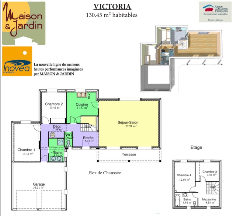 Victoria - Maison Familiale Avec Tour Centrale Et Plan En L