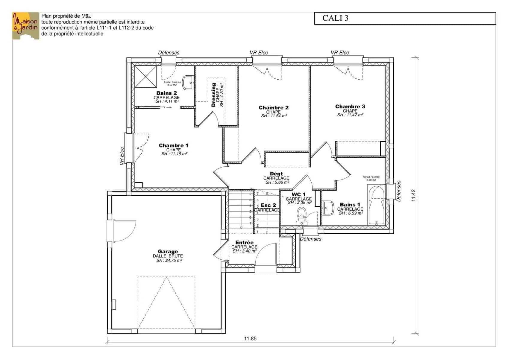 Cali Maison Contemporaine à 2 Niveaux